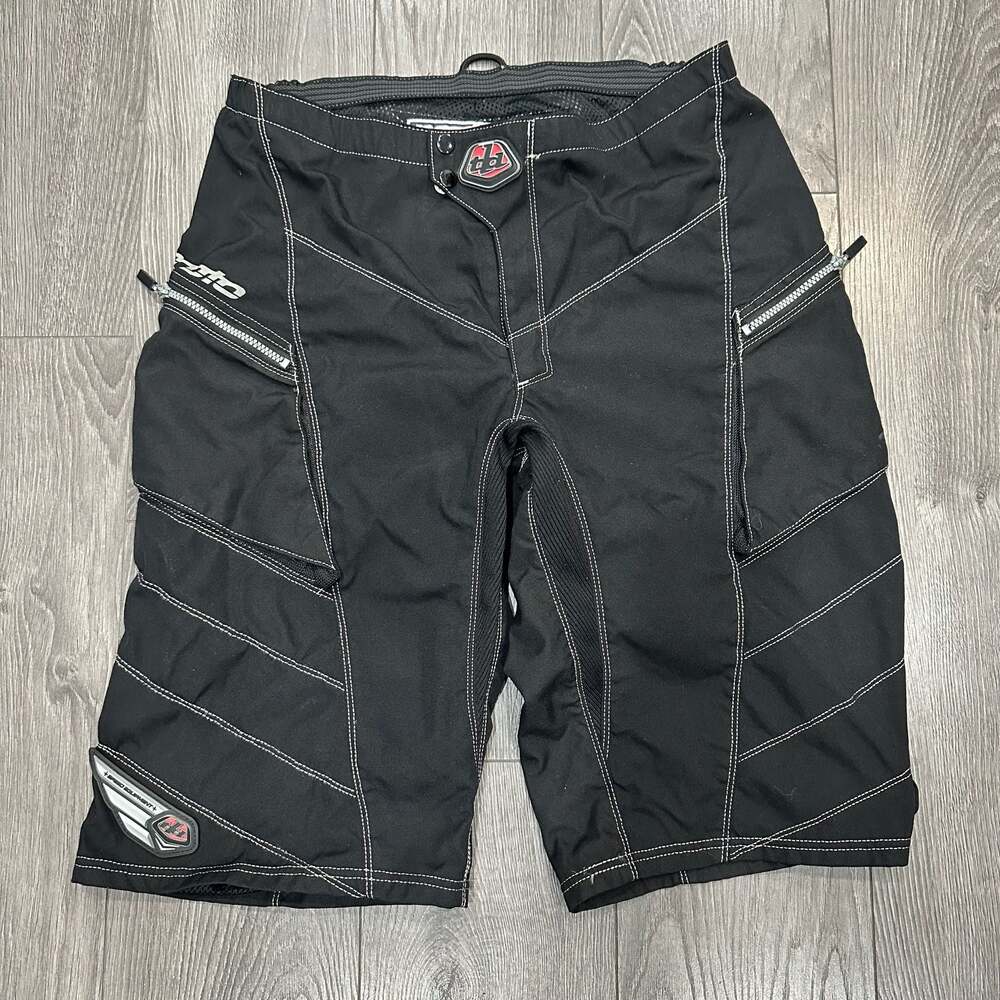 Vintage Troy Lee Designs TLD Moto Pants Mountain Bike MTB Shorts Black Size 36